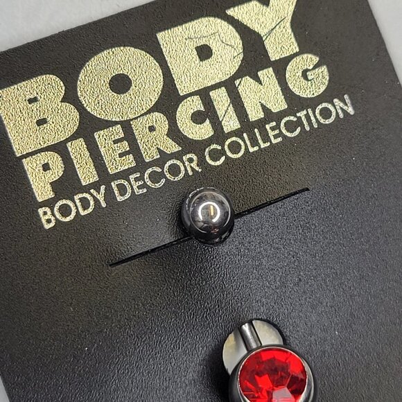 Red Navel Ring Belly Button Piercing Jewelry - Picture 4 of 5